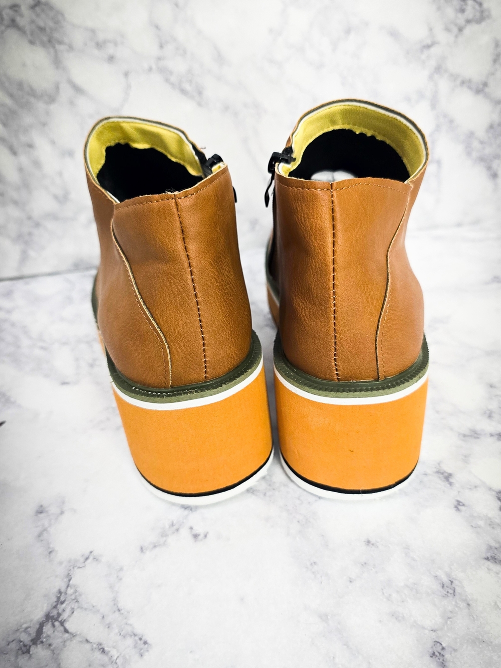 Brown Platform Ankle Boots US 7 EU 38 Platform Boots - Picture 5 of 7